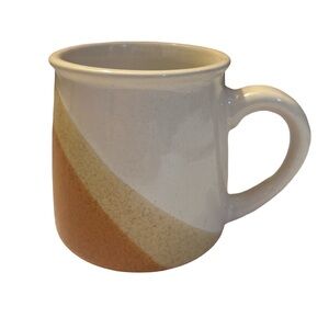 Sunnycraft Stoneware Geometric Coffee Mug in Cream and Tan